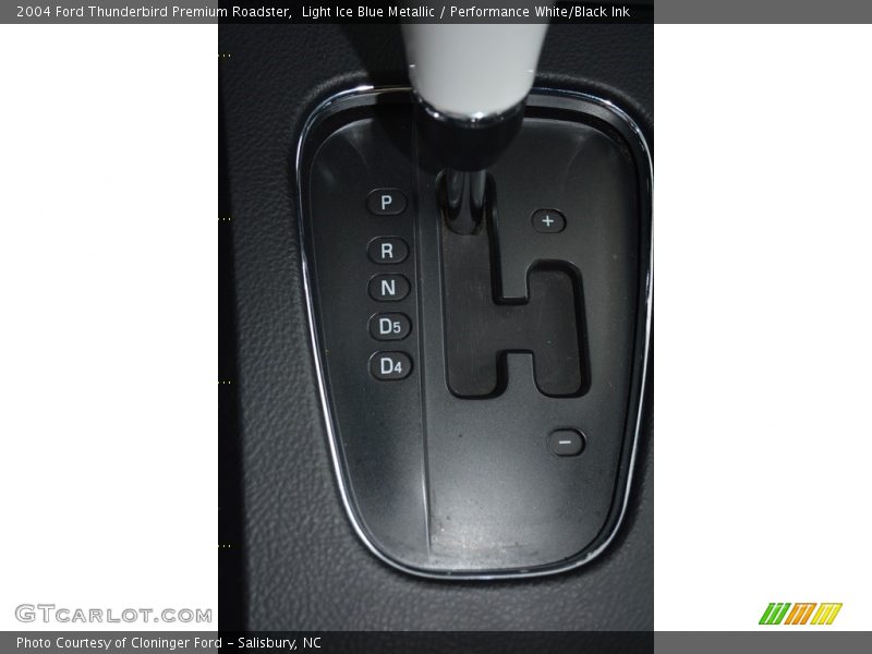 Light Ice Blue Metallic / Performance White/Black Ink 2004 Ford Thunderbird Premium Roadster