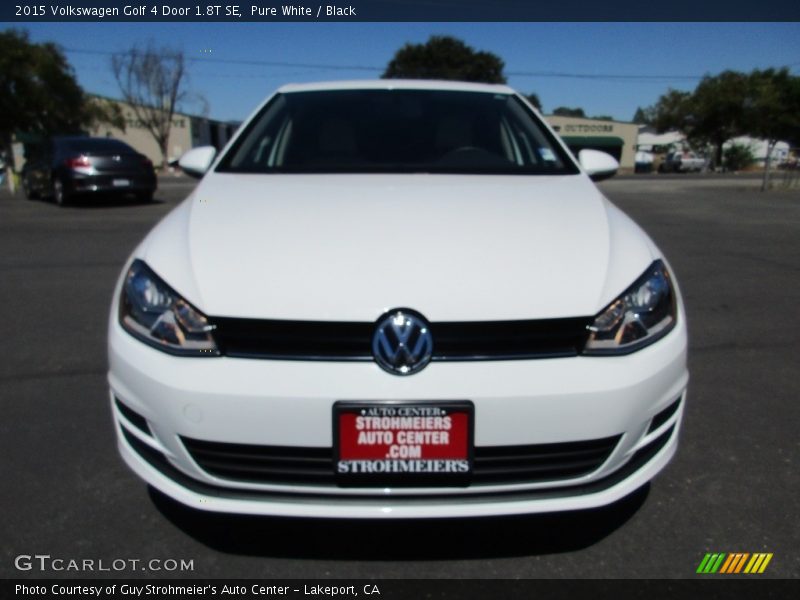 Pure White / Black 2015 Volkswagen Golf 4 Door 1.8T SE
