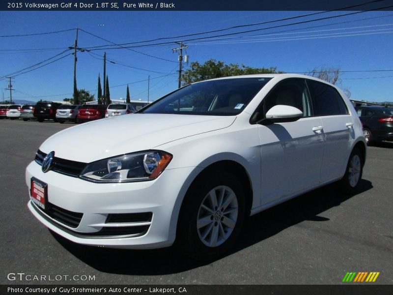 Pure White / Black 2015 Volkswagen Golf 4 Door 1.8T SE