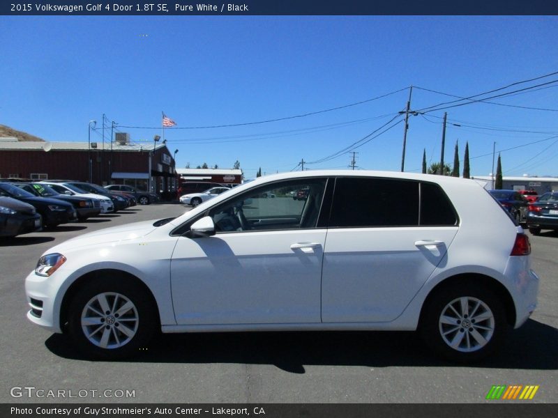 Pure White / Black 2015 Volkswagen Golf 4 Door 1.8T SE