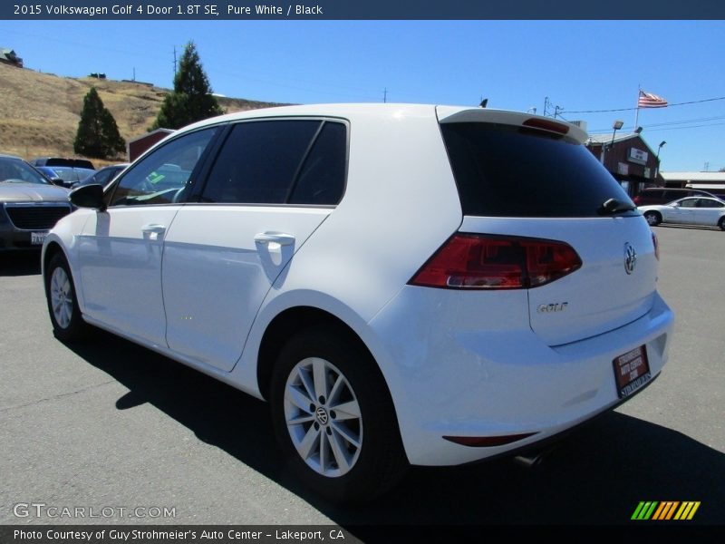 Pure White / Black 2015 Volkswagen Golf 4 Door 1.8T SE