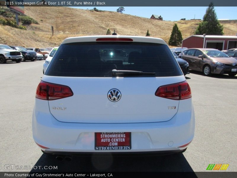 Pure White / Black 2015 Volkswagen Golf 4 Door 1.8T SE