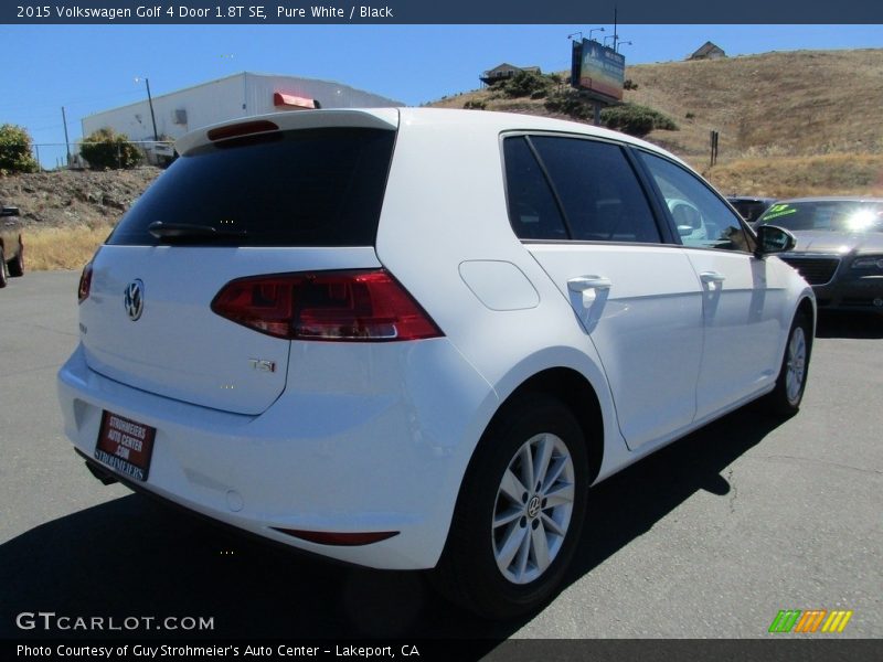 Pure White / Black 2015 Volkswagen Golf 4 Door 1.8T SE