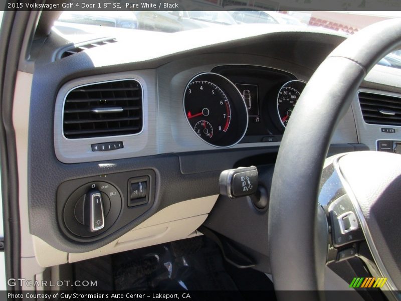 Pure White / Black 2015 Volkswagen Golf 4 Door 1.8T SE