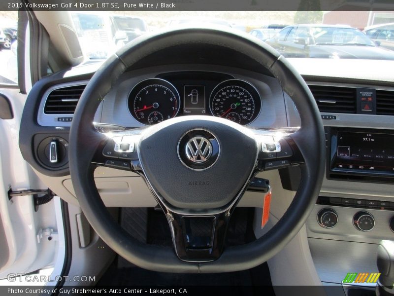 Pure White / Black 2015 Volkswagen Golf 4 Door 1.8T SE