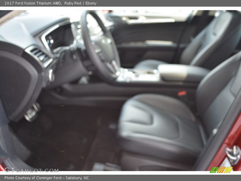 Ruby Red / Ebony 2017 Ford Fusion Titanium AWD