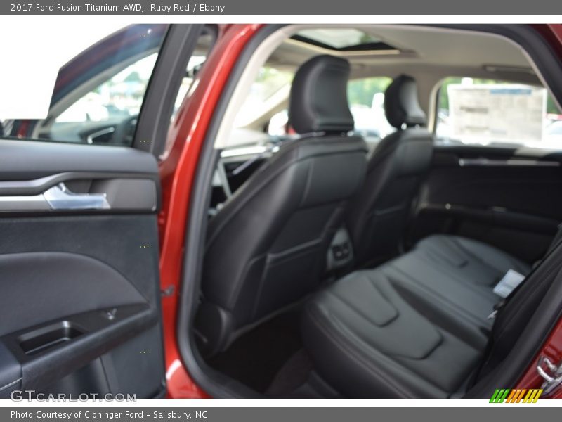 Ruby Red / Ebony 2017 Ford Fusion Titanium AWD