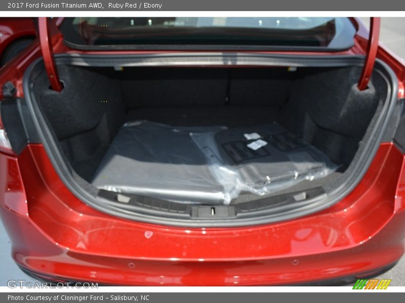 Ruby Red / Ebony 2017 Ford Fusion Titanium AWD