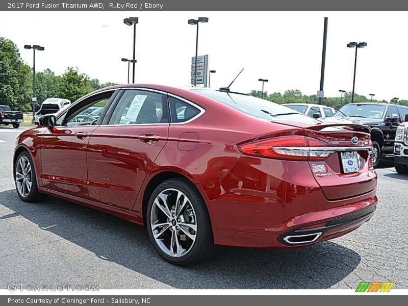 Ruby Red / Ebony 2017 Ford Fusion Titanium AWD