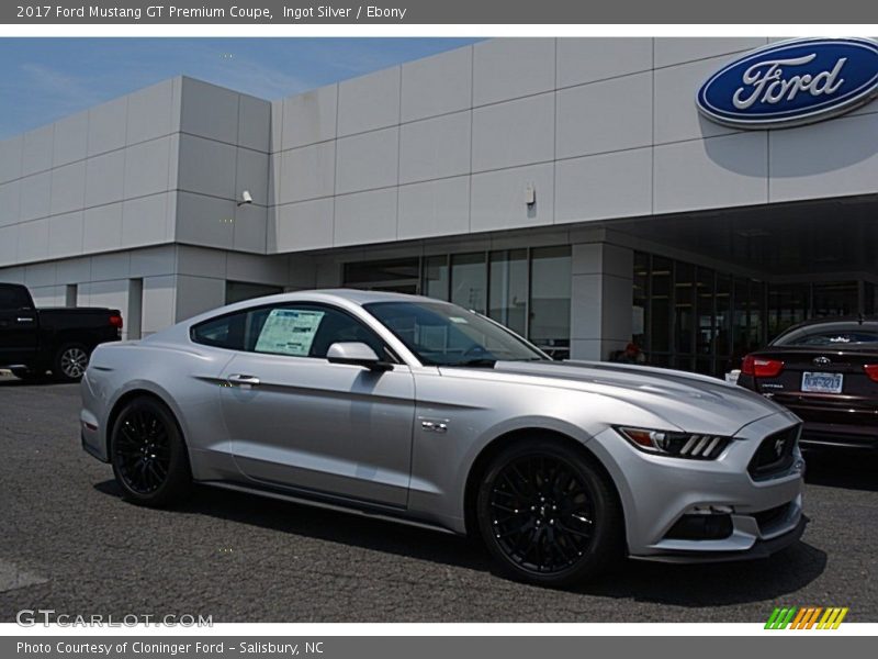 Ingot Silver / Ebony 2017 Ford Mustang GT Premium Coupe