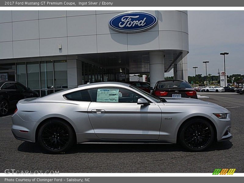 Ingot Silver / Ebony 2017 Ford Mustang GT Premium Coupe