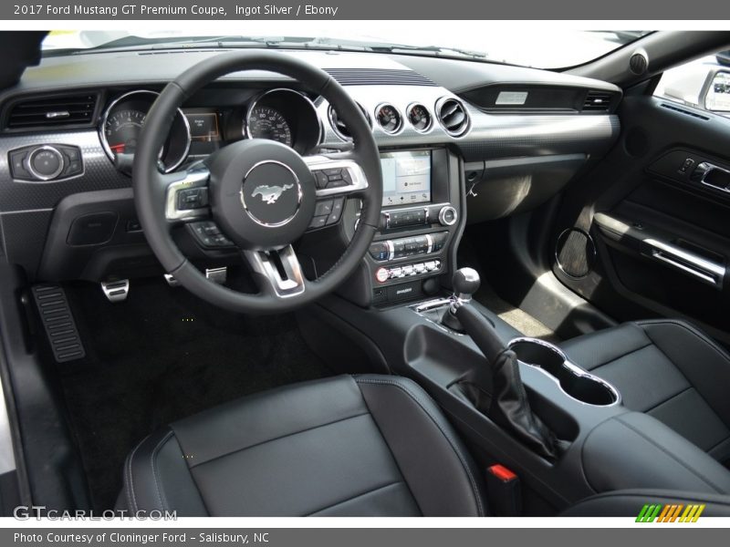 Ebony Interior - 2017 Mustang GT Premium Coupe 