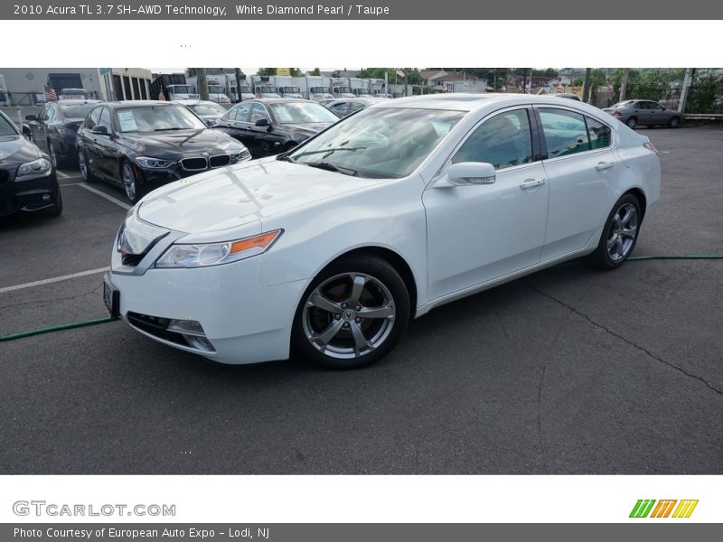 White Diamond Pearl / Taupe 2010 Acura TL 3.7 SH-AWD Technology