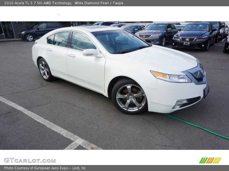 White Diamond Pearl / Taupe 2010 Acura TL 3.7 SH-AWD Technology