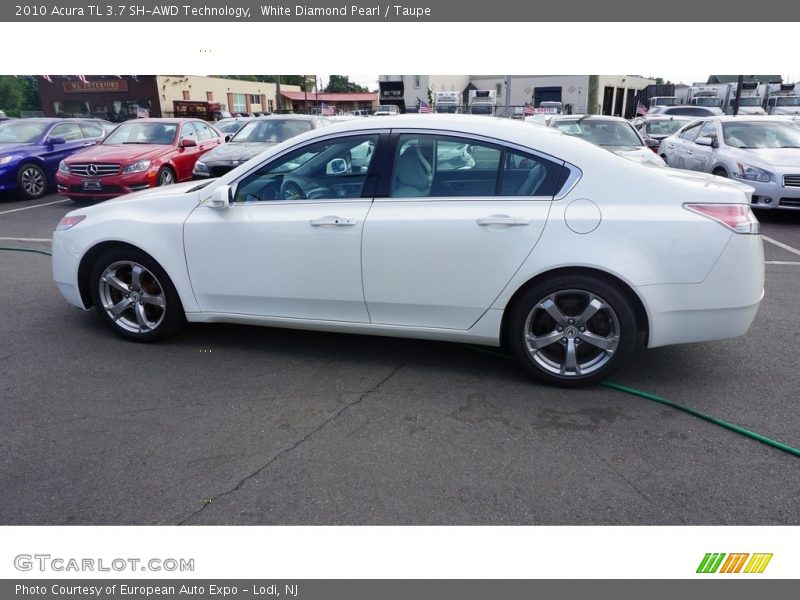 White Diamond Pearl / Taupe 2010 Acura TL 3.7 SH-AWD Technology