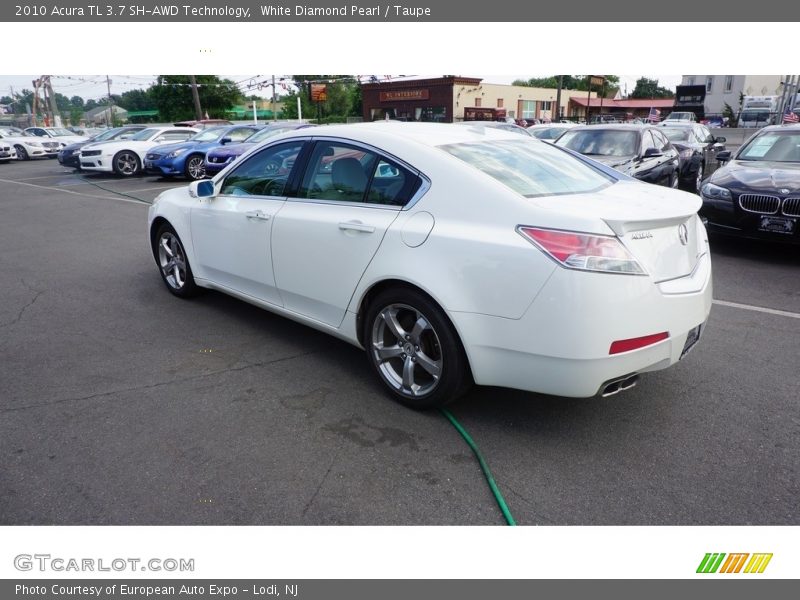 White Diamond Pearl / Taupe 2010 Acura TL 3.7 SH-AWD Technology