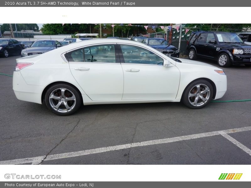 White Diamond Pearl / Taupe 2010 Acura TL 3.7 SH-AWD Technology