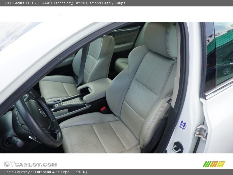 White Diamond Pearl / Taupe 2010 Acura TL 3.7 SH-AWD Technology