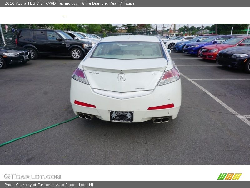 White Diamond Pearl / Taupe 2010 Acura TL 3.7 SH-AWD Technology