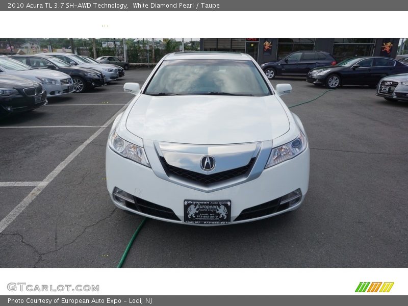White Diamond Pearl / Taupe 2010 Acura TL 3.7 SH-AWD Technology