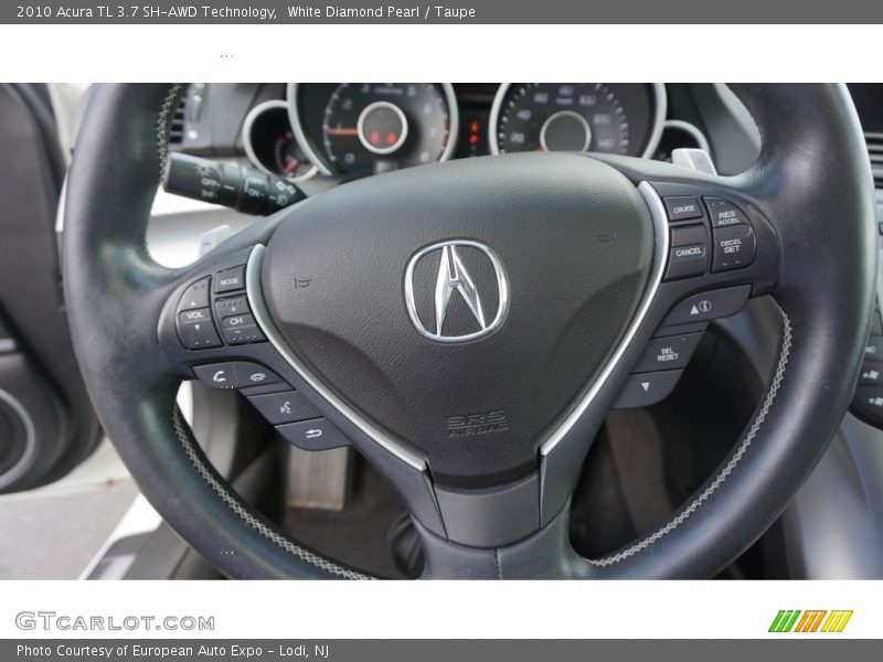 White Diamond Pearl / Taupe 2010 Acura TL 3.7 SH-AWD Technology