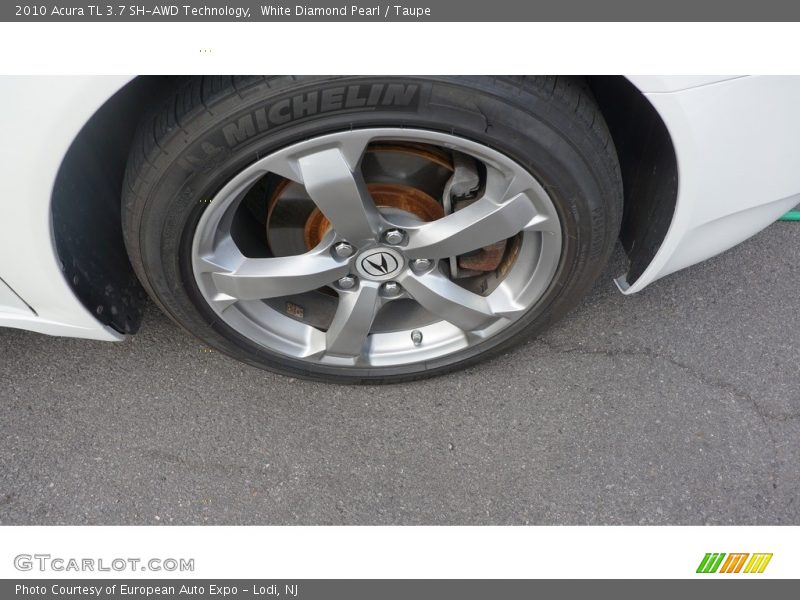 White Diamond Pearl / Taupe 2010 Acura TL 3.7 SH-AWD Technology