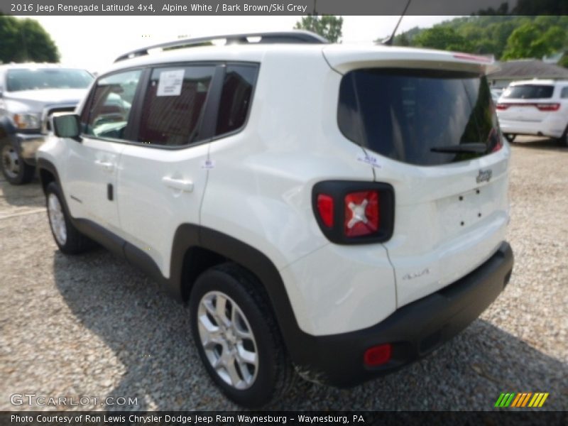 Alpine White / Bark Brown/Ski Grey 2016 Jeep Renegade Latitude 4x4