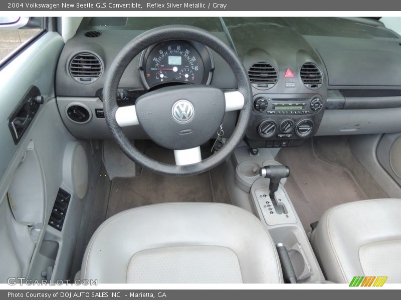 Reflex Silver Metallic / Gray 2004 Volkswagen New Beetle GLS Convertible