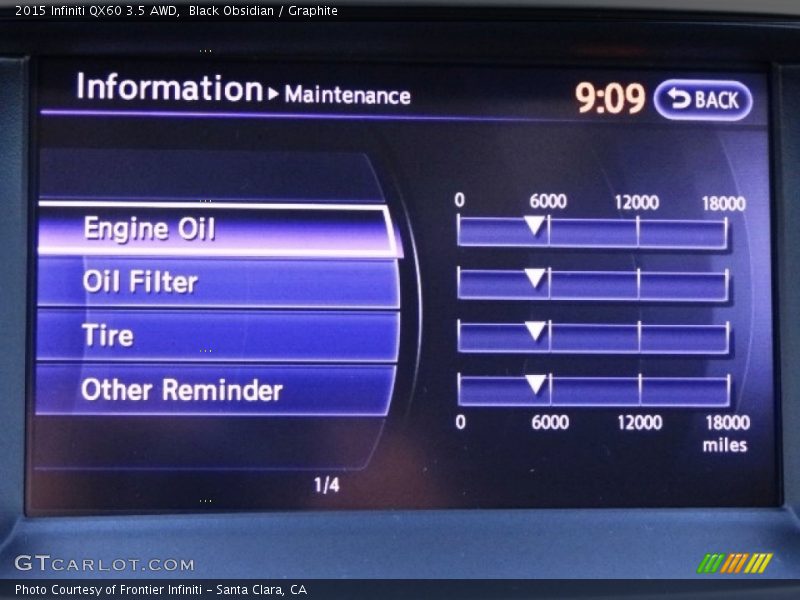 Black Obsidian / Graphite 2015 Infiniti QX60 3.5 AWD