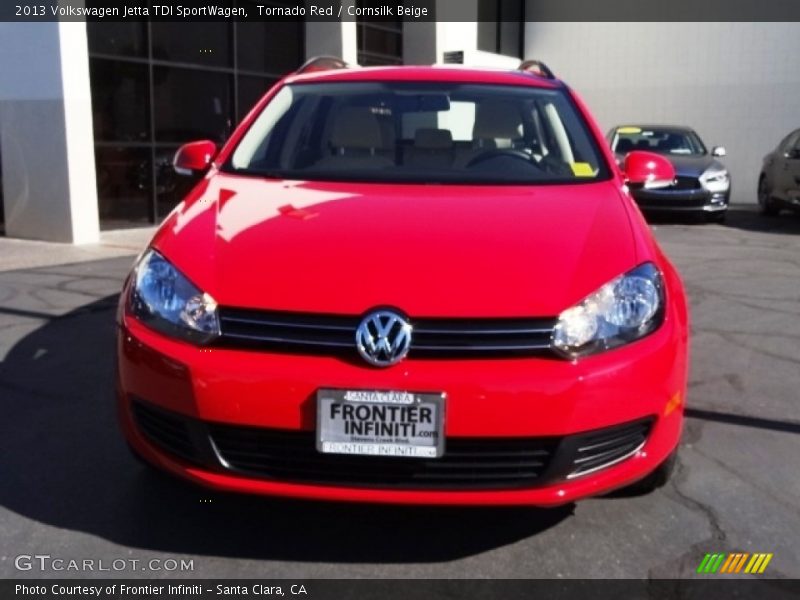 Tornado Red / Cornsilk Beige 2013 Volkswagen Jetta TDI SportWagen