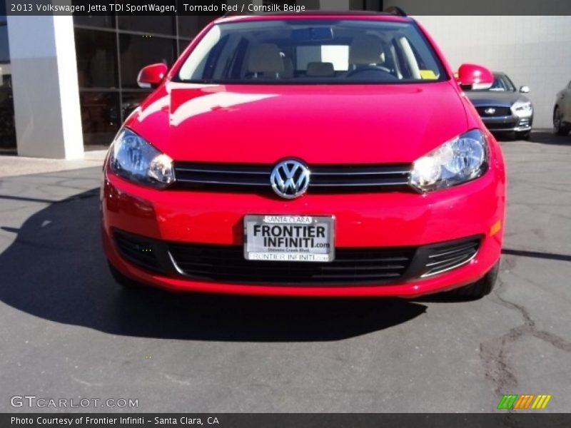 Tornado Red / Cornsilk Beige 2013 Volkswagen Jetta TDI SportWagen