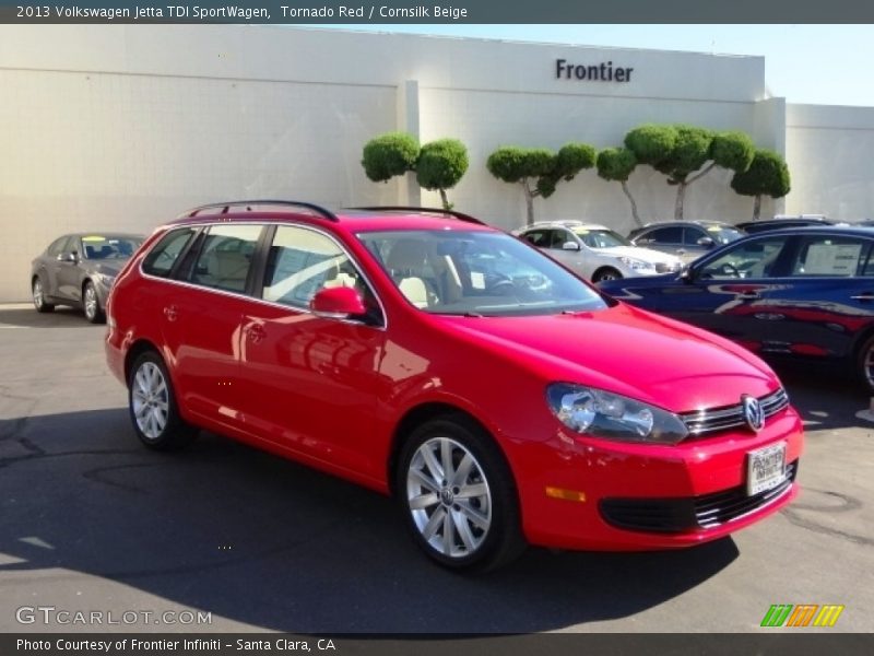 Tornado Red / Cornsilk Beige 2013 Volkswagen Jetta TDI SportWagen