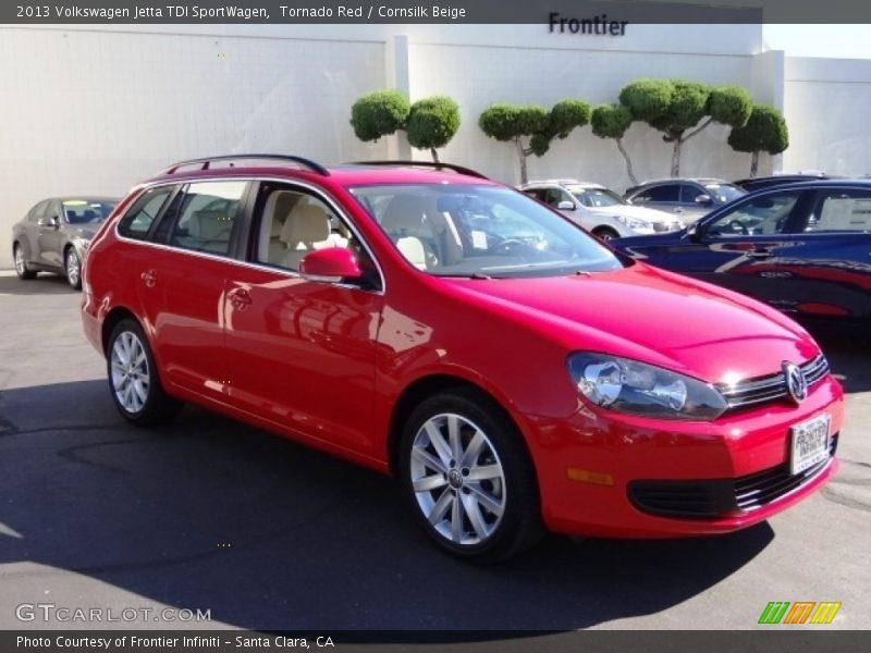 Tornado Red / Cornsilk Beige 2013 Volkswagen Jetta TDI SportWagen