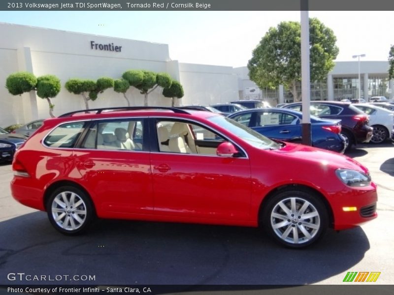Tornado Red / Cornsilk Beige 2013 Volkswagen Jetta TDI SportWagen