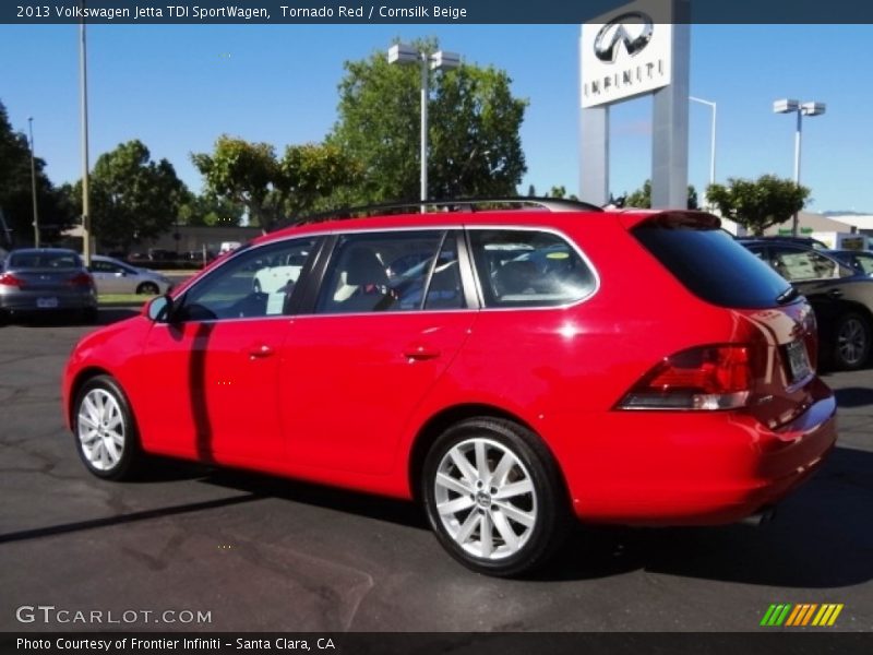 Tornado Red / Cornsilk Beige 2013 Volkswagen Jetta TDI SportWagen