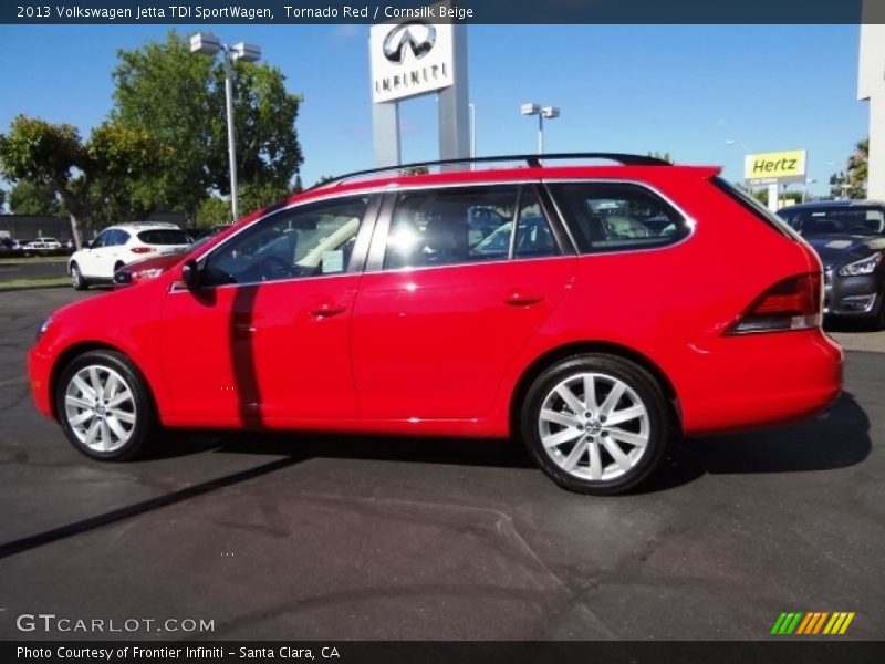 Tornado Red / Cornsilk Beige 2013 Volkswagen Jetta TDI SportWagen