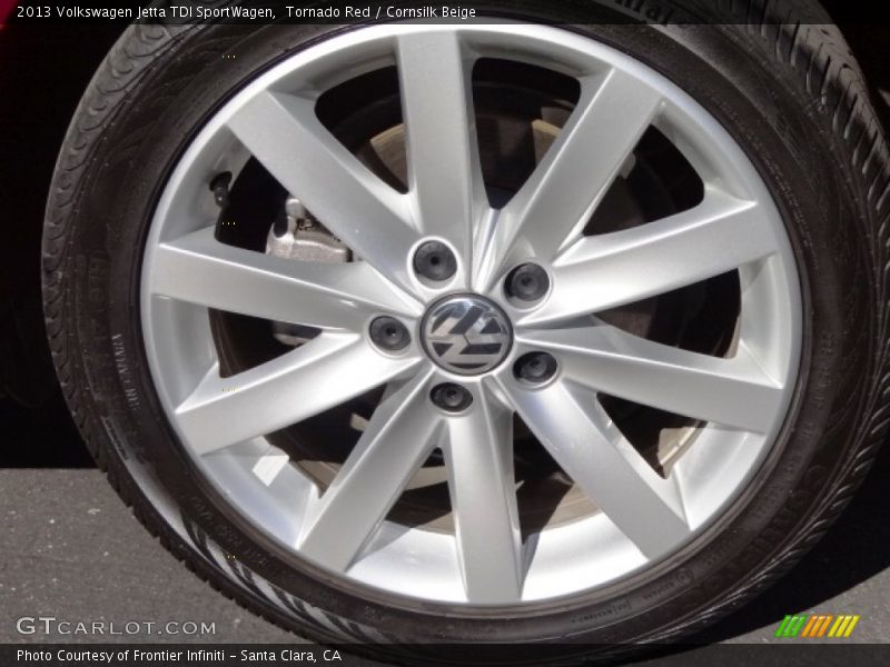 Tornado Red / Cornsilk Beige 2013 Volkswagen Jetta TDI SportWagen