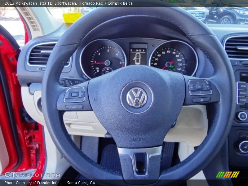 Tornado Red / Cornsilk Beige 2013 Volkswagen Jetta TDI SportWagen