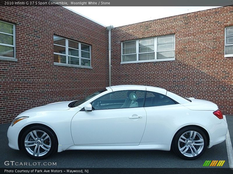 Moonlight White / Stone 2010 Infiniti G 37 S Sport Convertible