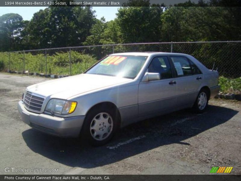 Brilliant Silver Metallic / Black 1994 Mercedes-Benz S 420 Sedan