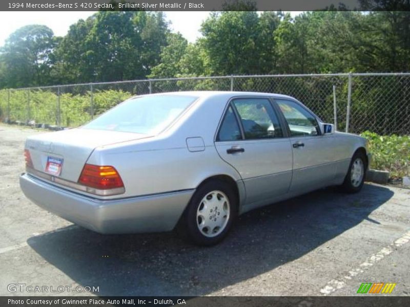 Brilliant Silver Metallic / Black 1994 Mercedes-Benz S 420 Sedan