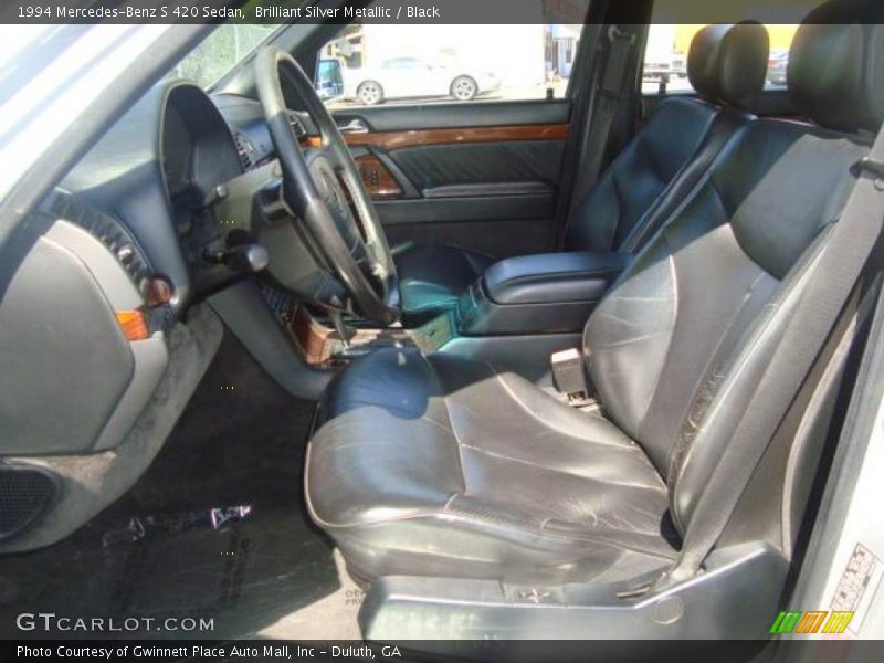 Brilliant Silver Metallic / Black 1994 Mercedes-Benz S 420 Sedan