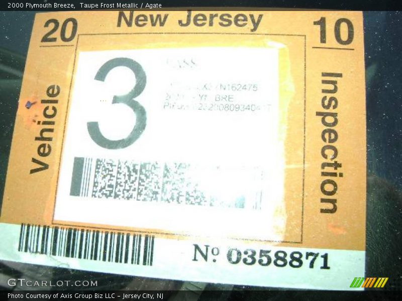 Taupe Frost Metallic / Agate 2000 Plymouth Breeze