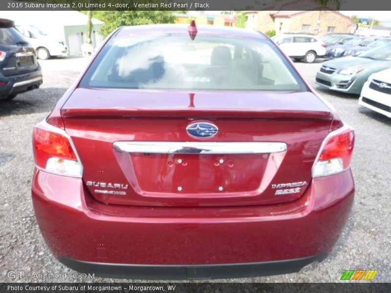 Venetian Red Pearl / Black 2016 Subaru Impreza 2.0i Limited 4-door
