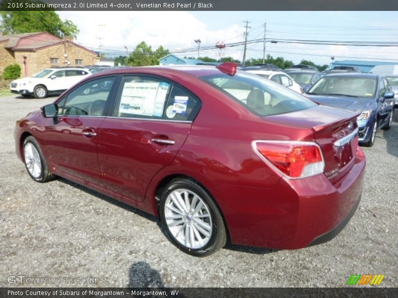 Venetian Red Pearl / Black 2016 Subaru Impreza 2.0i Limited 4-door
