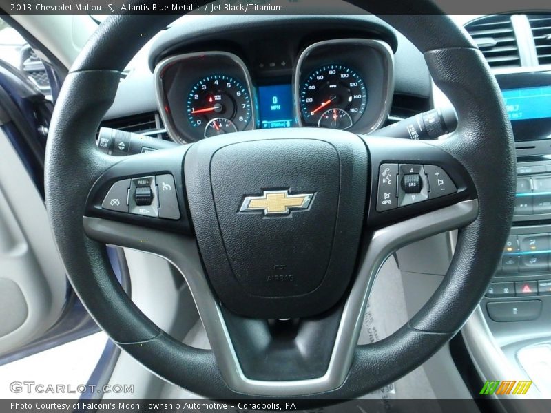 Atlantis Blue Metallic / Jet Black/Titanium 2013 Chevrolet Malibu LS