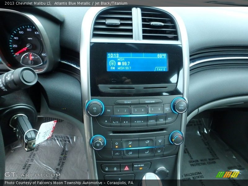 Atlantis Blue Metallic / Jet Black/Titanium 2013 Chevrolet Malibu LS