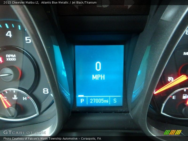 Atlantis Blue Metallic / Jet Black/Titanium 2013 Chevrolet Malibu LS