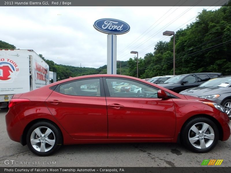 Red / Beige 2013 Hyundai Elantra GLS
