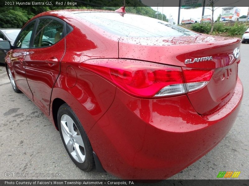 Red / Beige 2013 Hyundai Elantra GLS